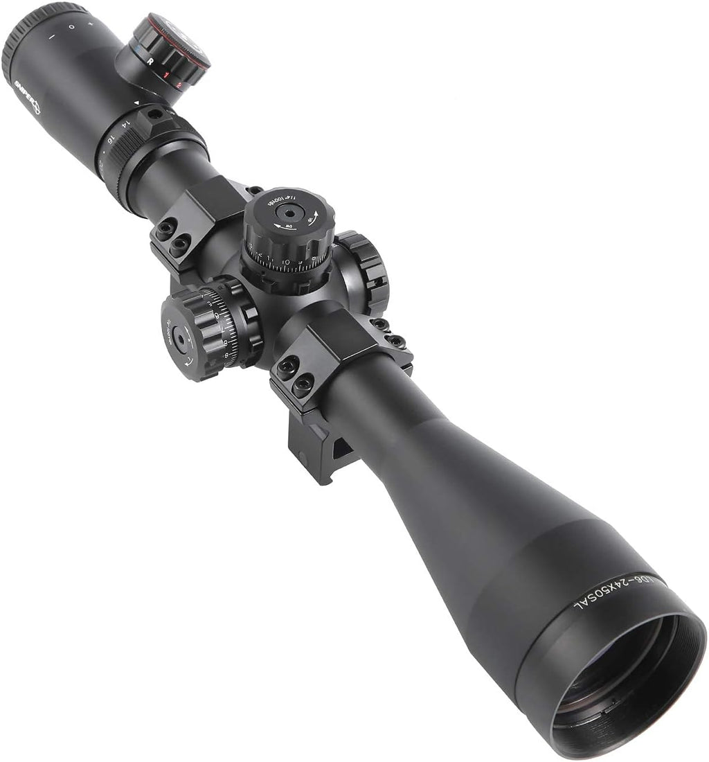 6-24x50 Second Focal Plane Rifle Scope 30mm Tube Illuminated Reticle H21107
