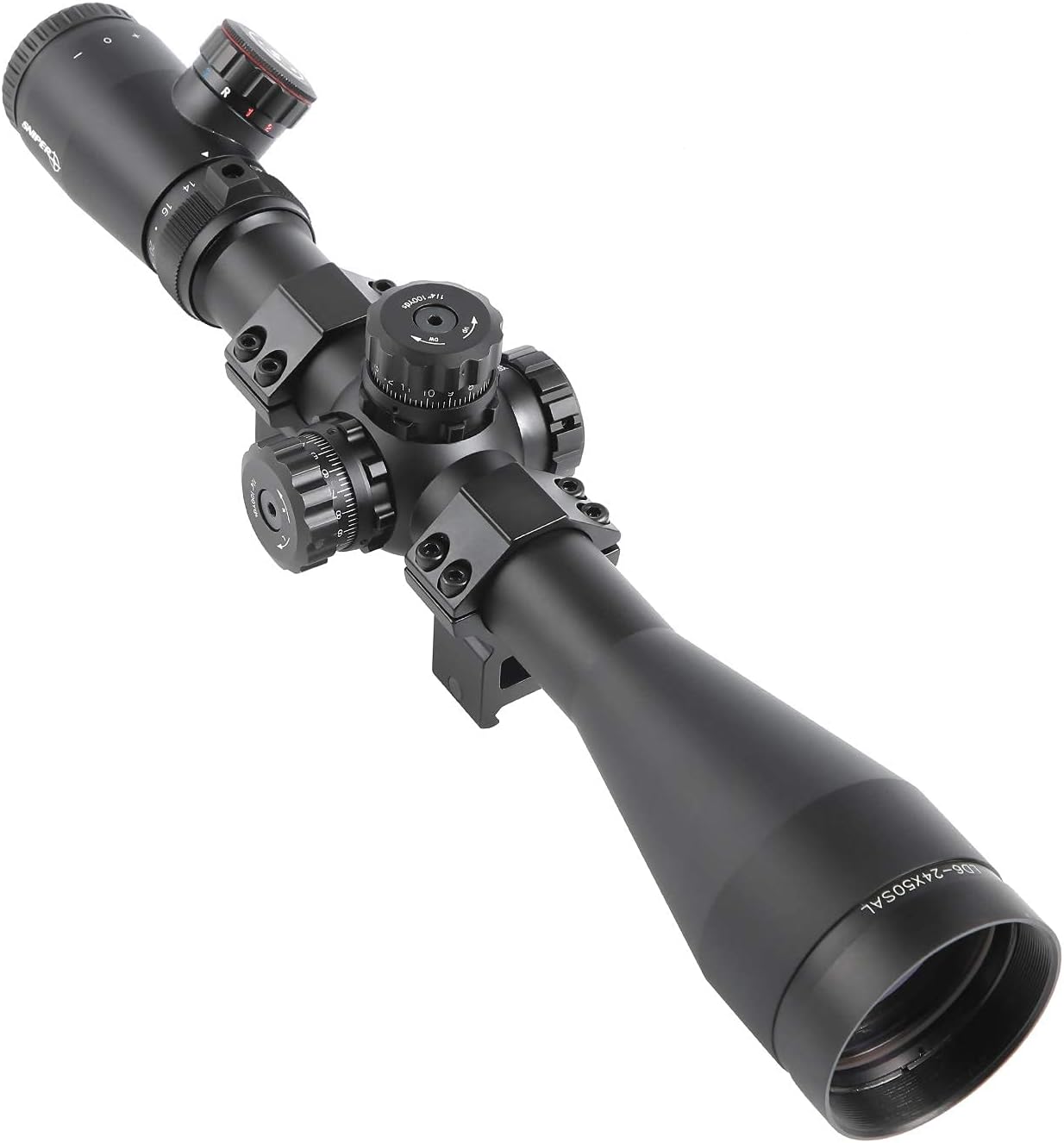 6-24x50 Second Focal Plane Rifle Scope 30mm Tube Illuminated Reticle H21107