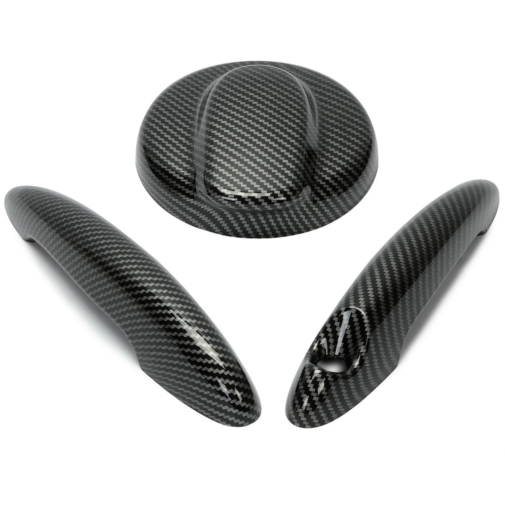 Carbon Effect Gas Tank Cap and Door Handle Covers for MINI Cooper S Q63196
