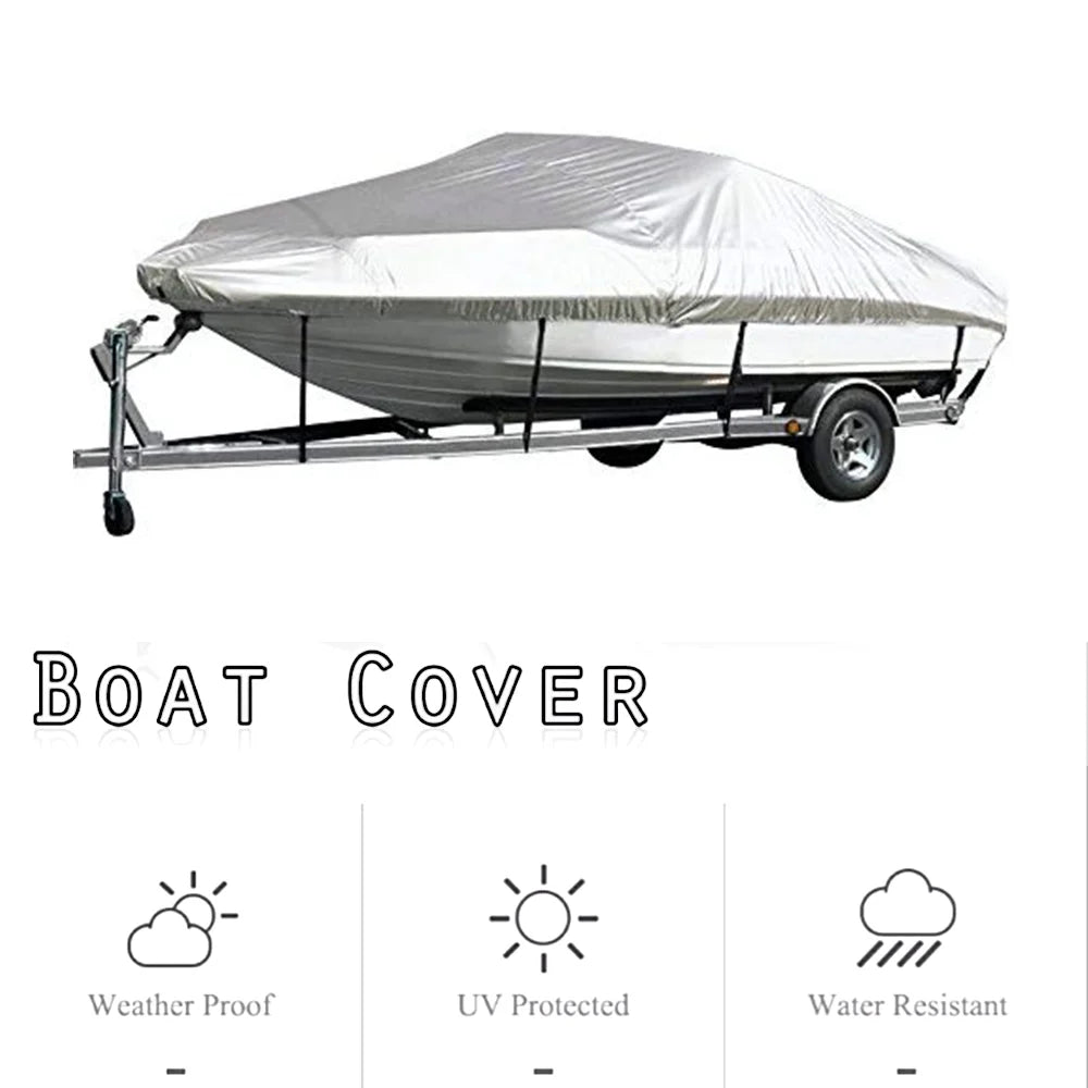 Waterproof Heavy Duty Silver Reflective 300D Oxford Fabric Boat Cover Q96766