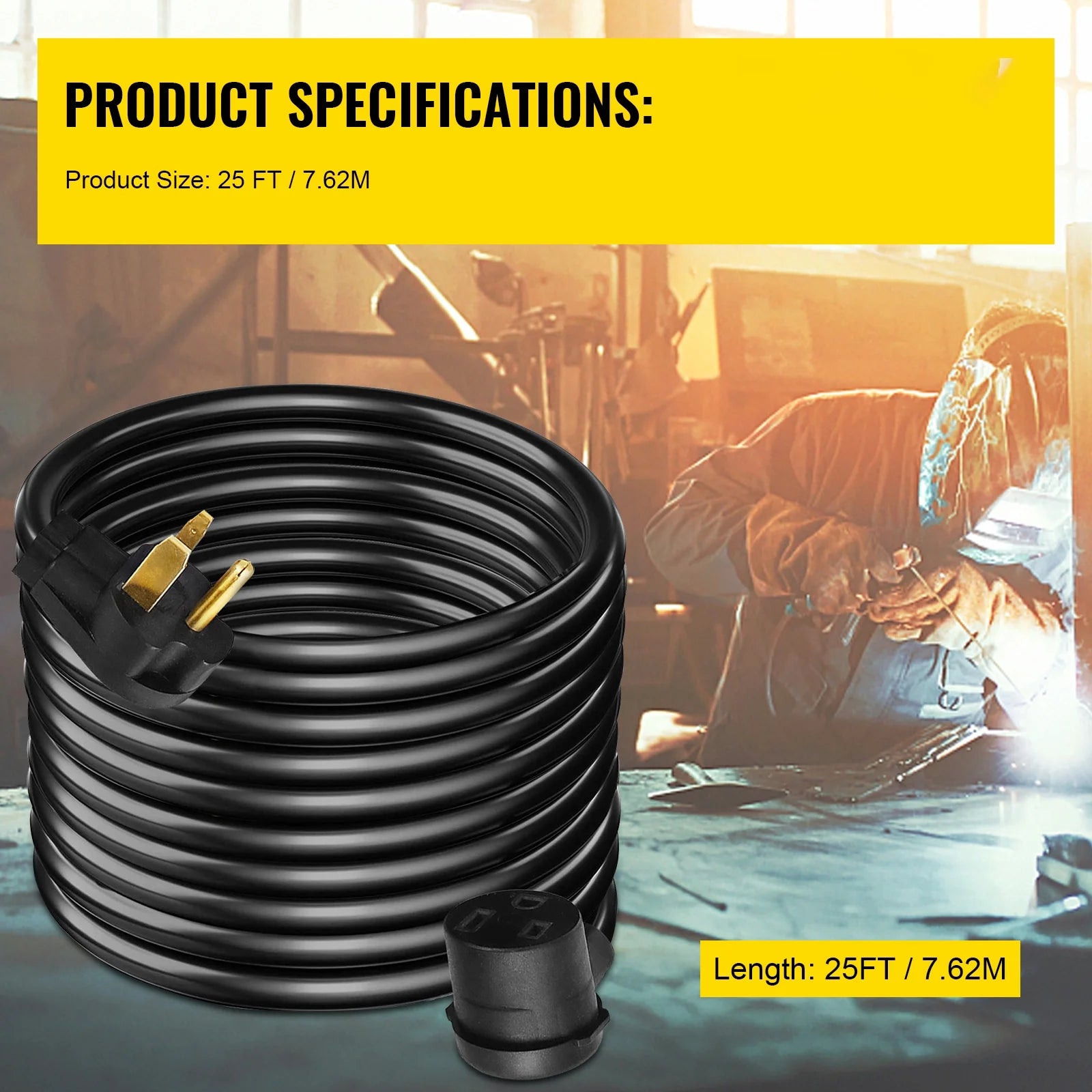 Welding Extension Cord 25 ft 10/3 30Amp 250V C810