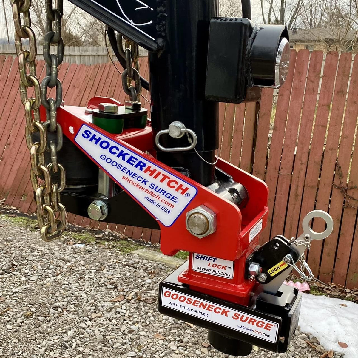 Gooseneck Air Hitch & Coupler, Round 4" Angled Pin 30K Coupler 9" Offset L48268