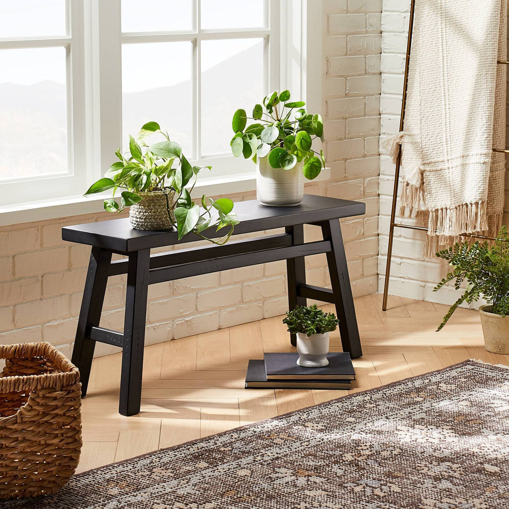 Black Wood Bench U717982