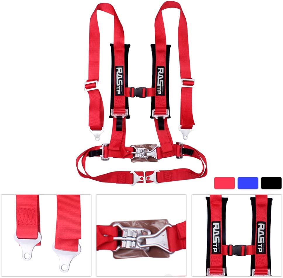 4 Point Safety Harness Set with Shoulder Pads, Red G11309
