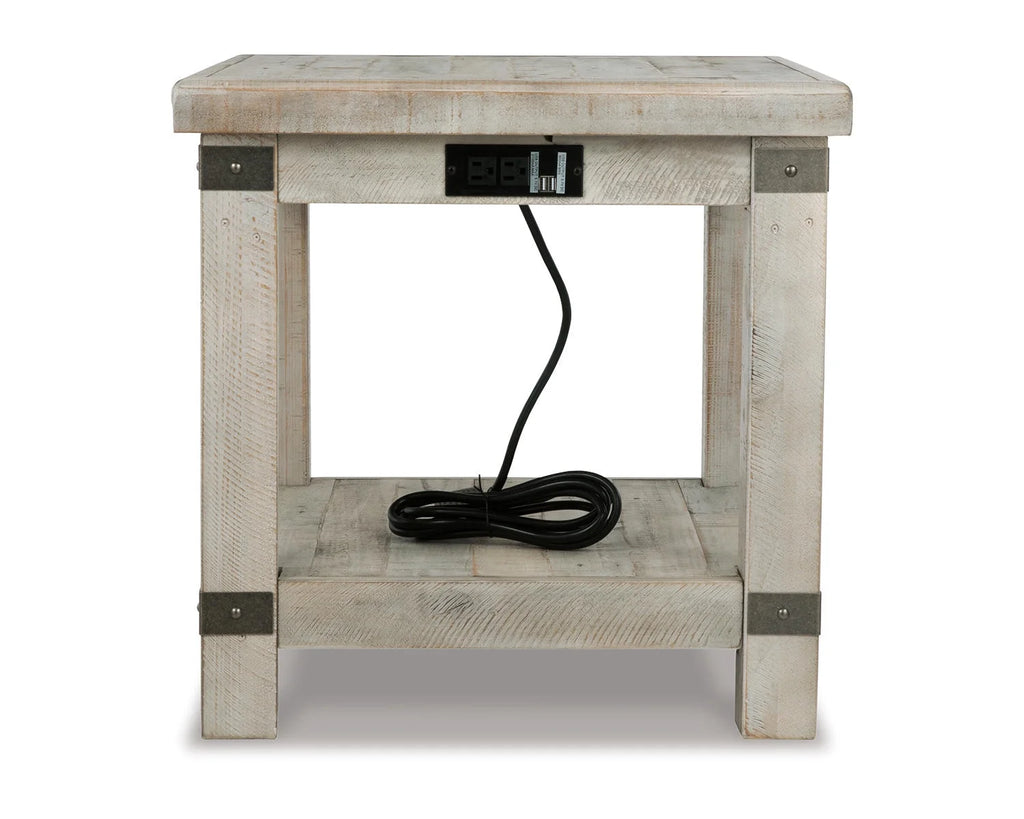 White Wash Gray End Table N7605