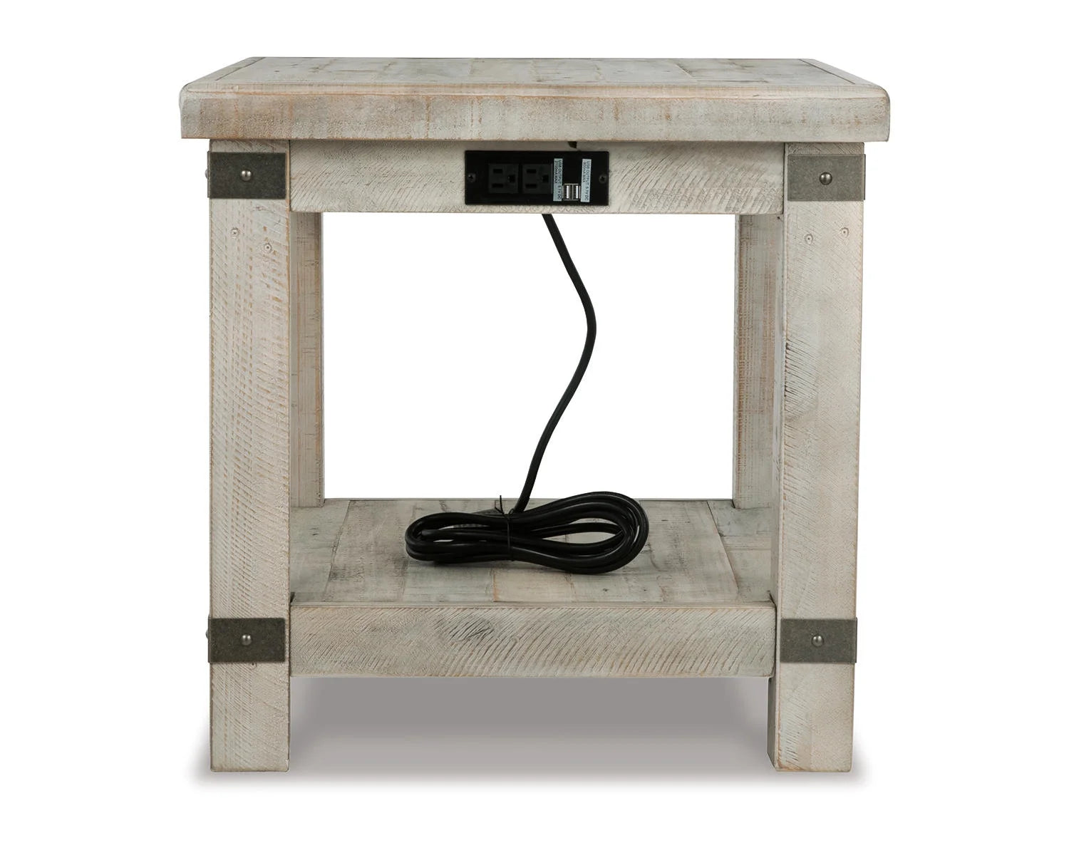 White Wash Gray End Table N7605