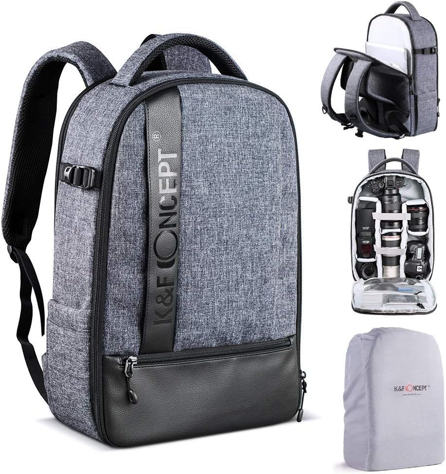 Camera Backpack for DSLR Cameras, 14-15 inch Laptop, Tripod, Lenses U7811