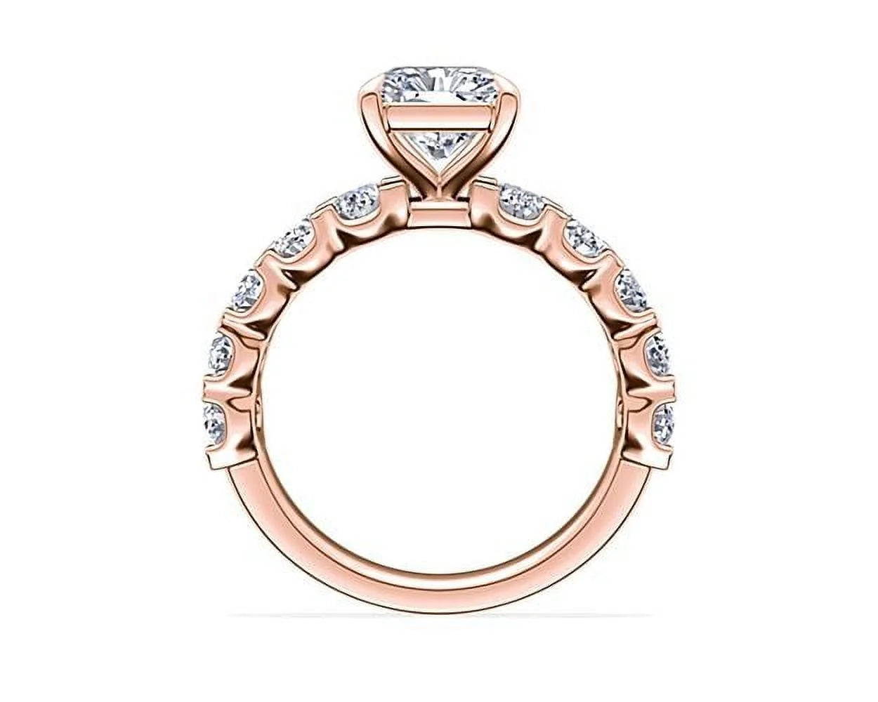 14K Rose Gold Diamond Engagement Ring N5954
