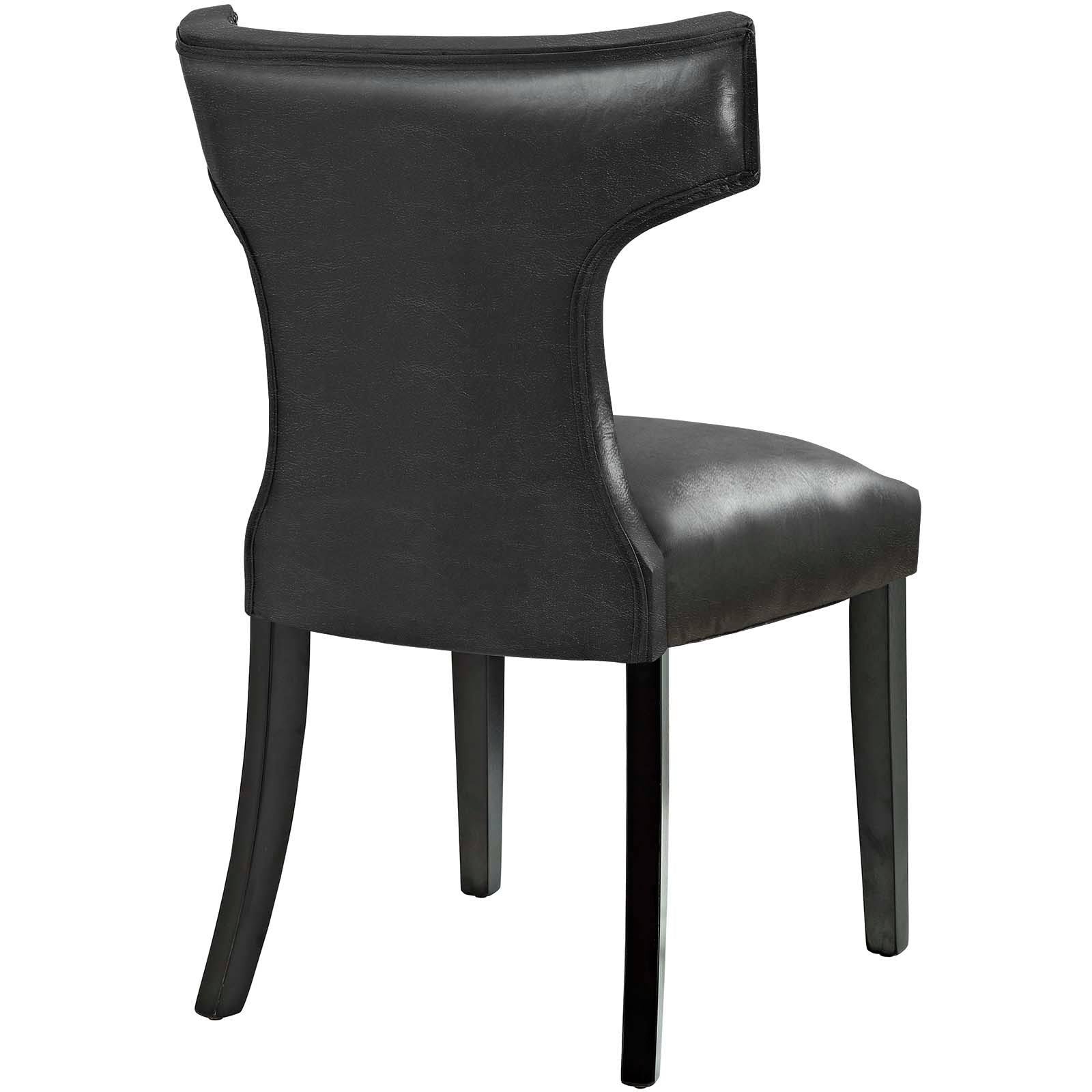 Black Vinyl Dining Chair G73775