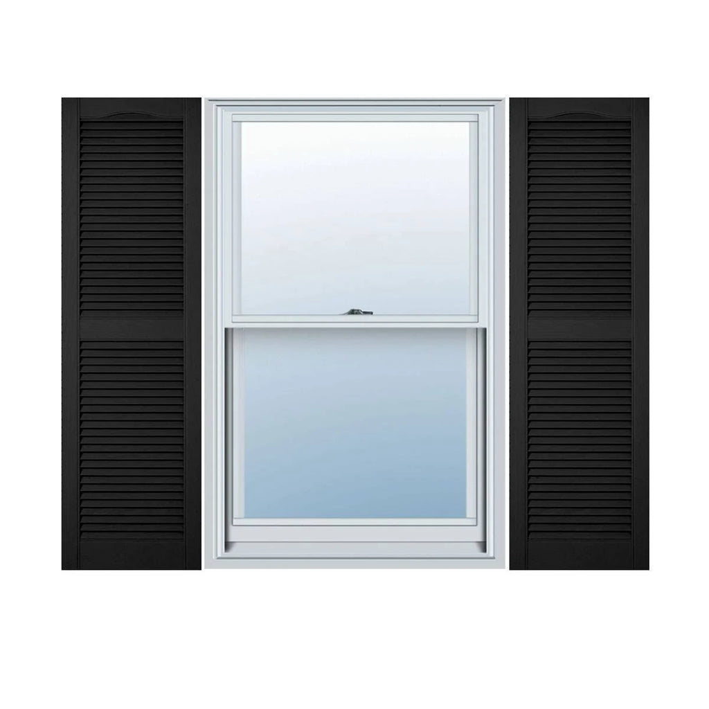 Black Vinyl Open Louver Shutters H7800