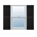 Black Vinyl Open Louver Shutters H7800