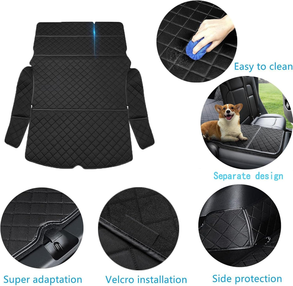 Black Waterproof Trunk Mat Cargo Liner for Tesla Model Y X6082