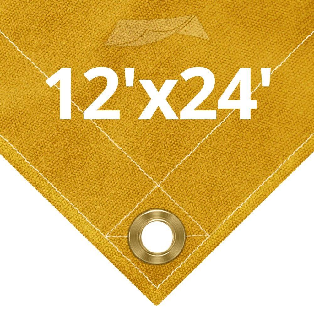 10 oz Tan Canvas Tarps 12 x 24 K160324