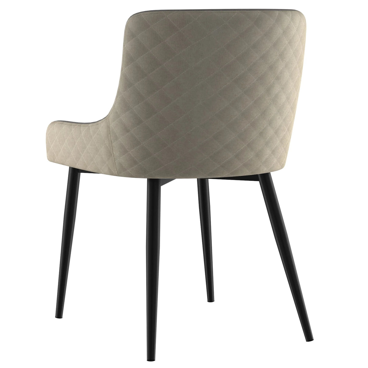 Beige Upholstered Side Chairs Set of 2 Y93002