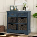 Antique Navy 2 Drawer Accent Chest H508