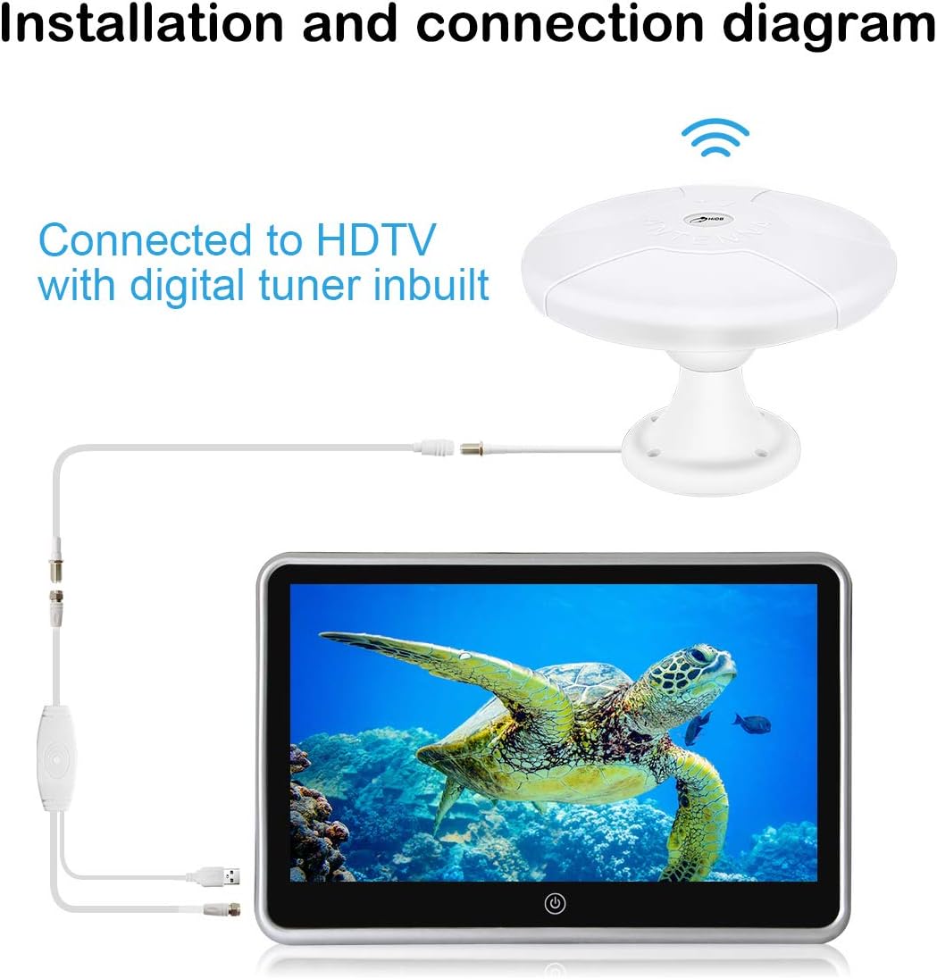 Amplified Digital HD TV Antenna with 16ft Coaxial Cable D306