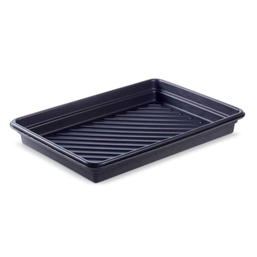 Utility Containment Tray, 17-gal Sump Capacity, 40 x 28 x 5 Inches, Black X42216