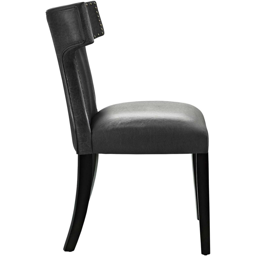 Black Vinyl Dining Chair G73775