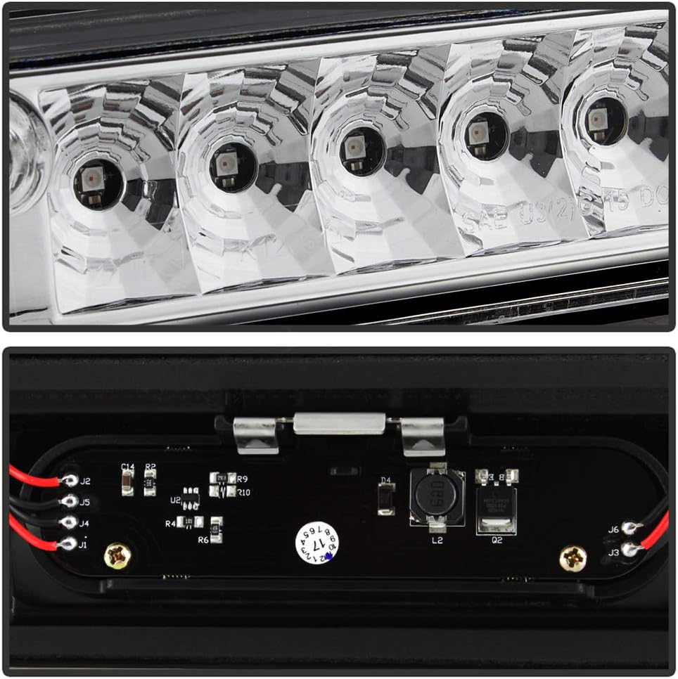 Chrome LED 3rd Brake Stop High Mount Center Roof Cargo Light Pack of 2 I3808
