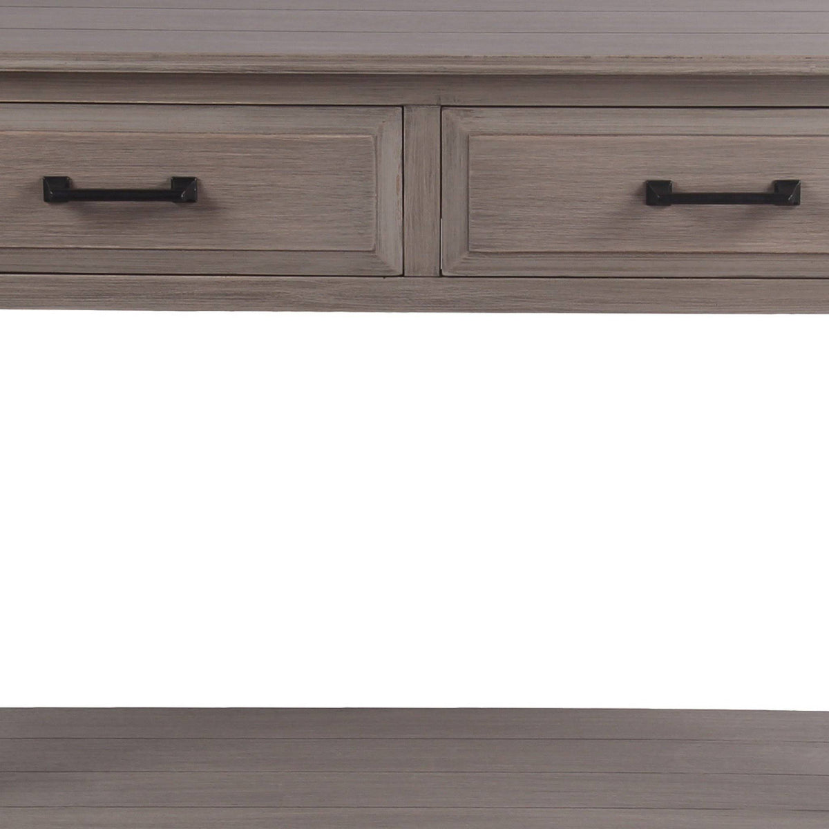 Brown Wooden Console Table with Two Drawers Q55218