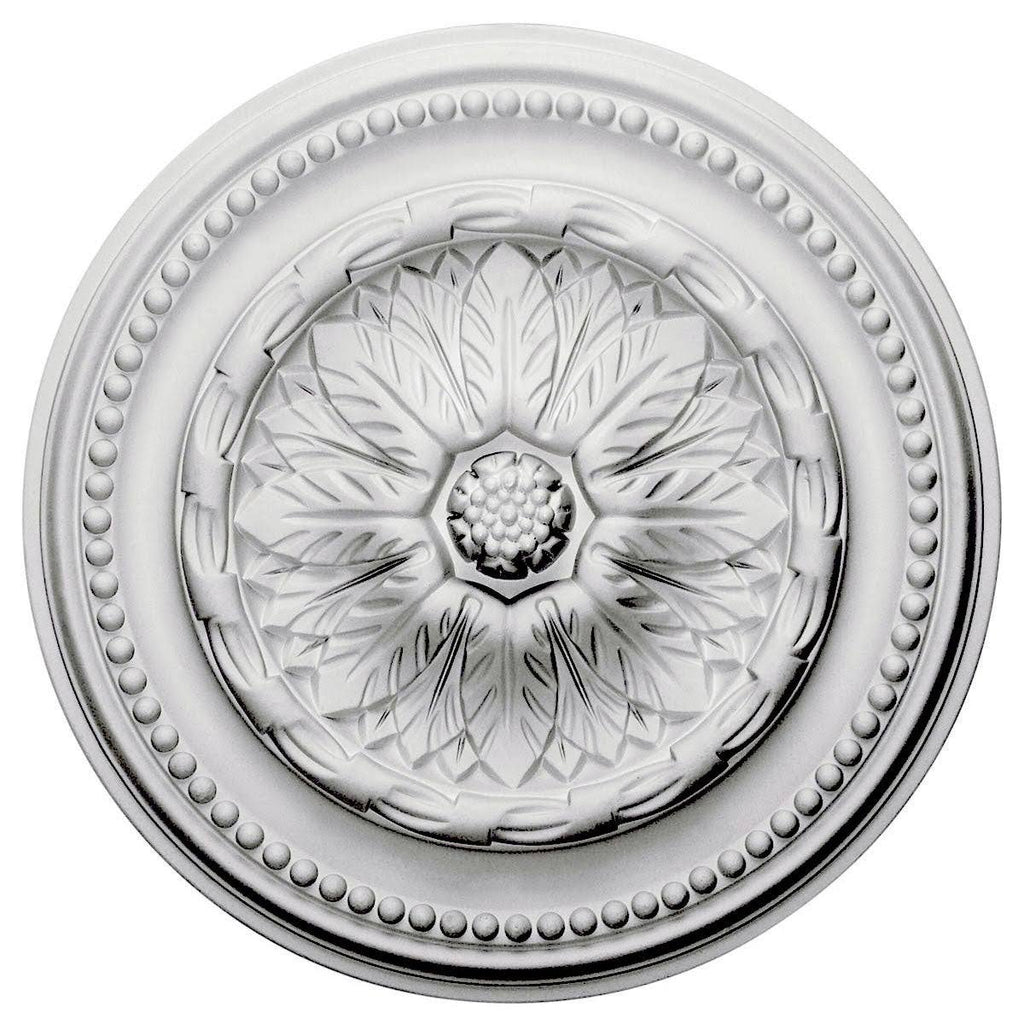 15 3/4 inch x 1 7/8 inch Hand-Painted Polished Copper Ceiling Medallion Y65634