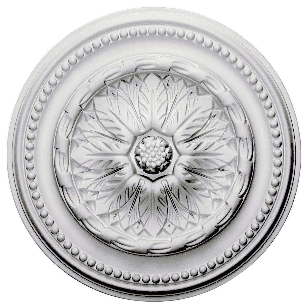 15 3/4 inch x 1 7/8 inch Hand-Painted Polished Copper Ceiling Medallion Y65634