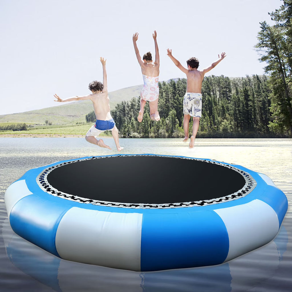 Inflatable Water Trampoline, 5M Round Floating Bouncer B4875
