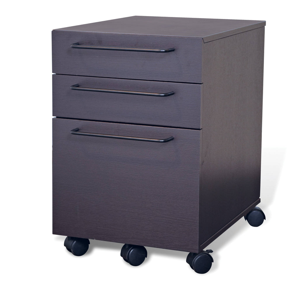 3-Drawer Mobile File Cabinet Espresso B922