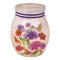 3" Lighted Glass Vase with Purple Ribbon T850