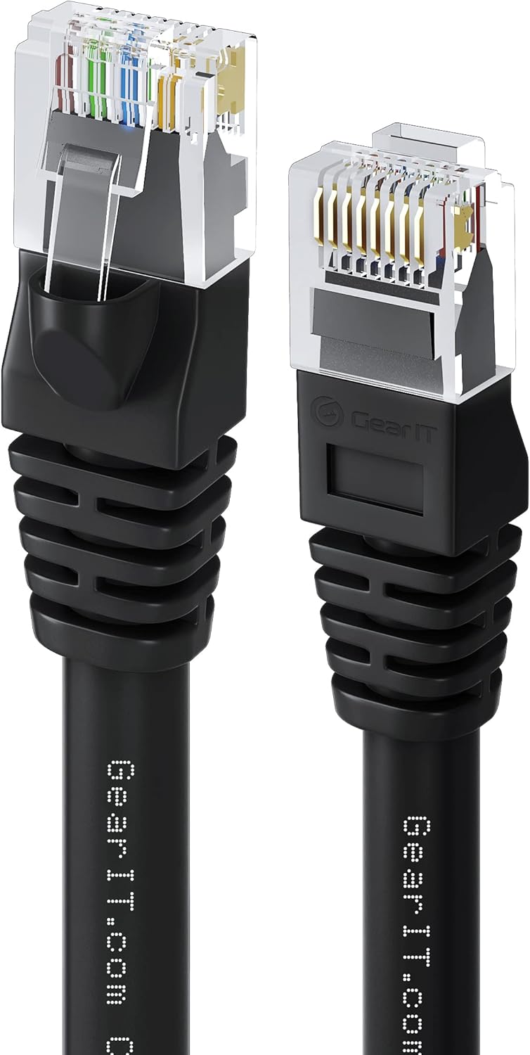 Cat 6 Ethernet Cable 20 ft (10-Pack) Black J59458