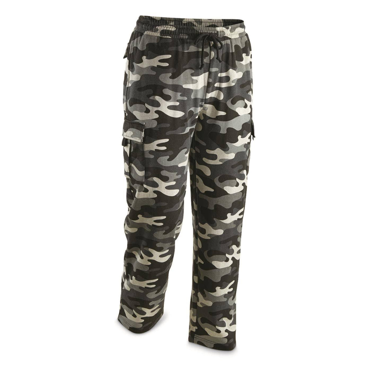 Gray Camo Cargo Sweatpants O170