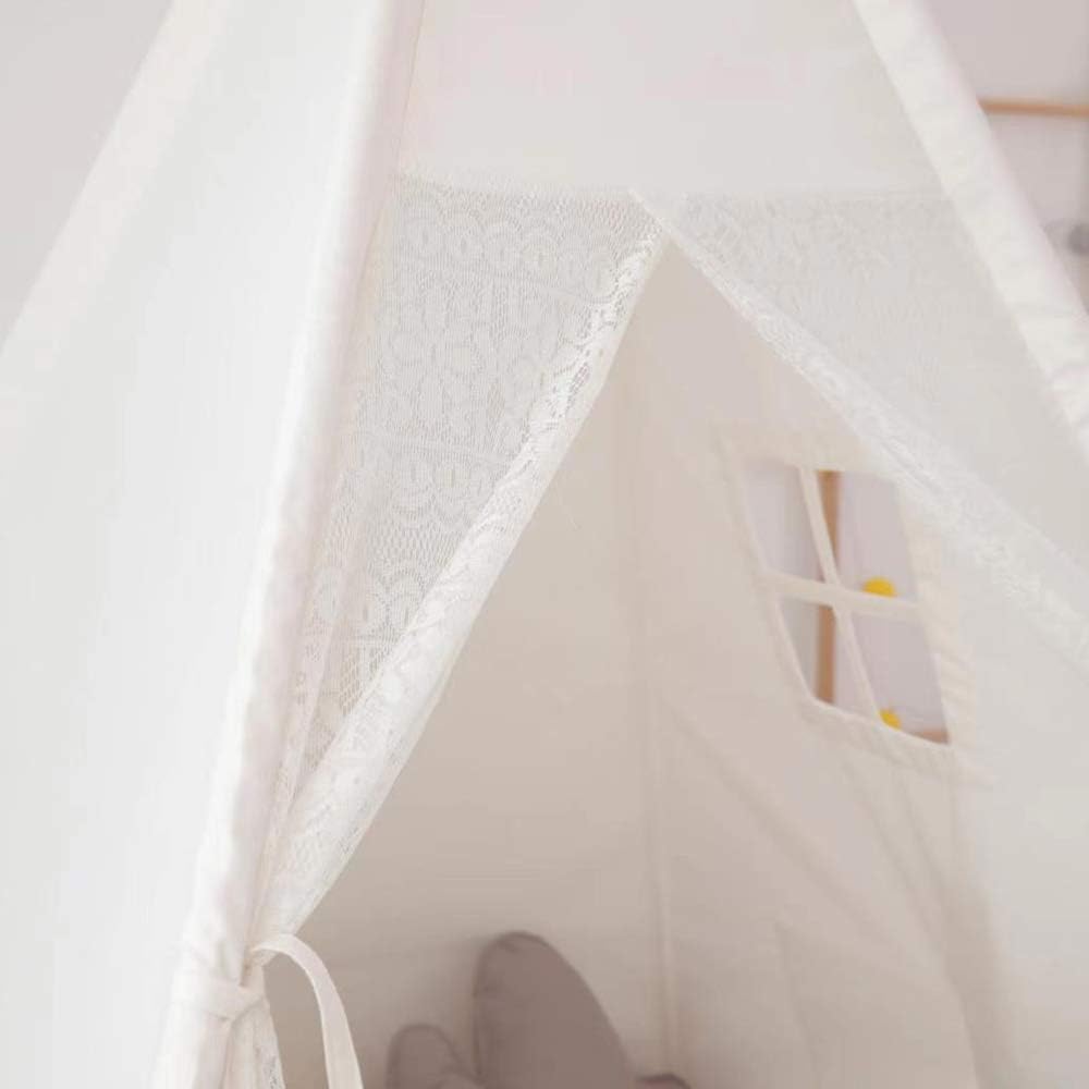 White Lace Cotton Canvas Kids Tent A9137