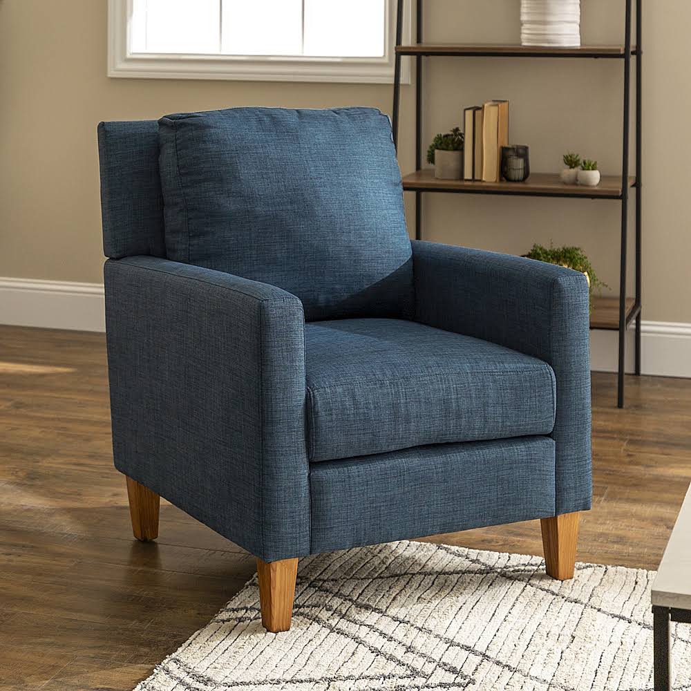 Navy Blue Linen Accent Chair D11007