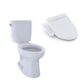 Cotton White 1.28 GPF Single Flush Elongated Toilet with Washlet Seat X68656