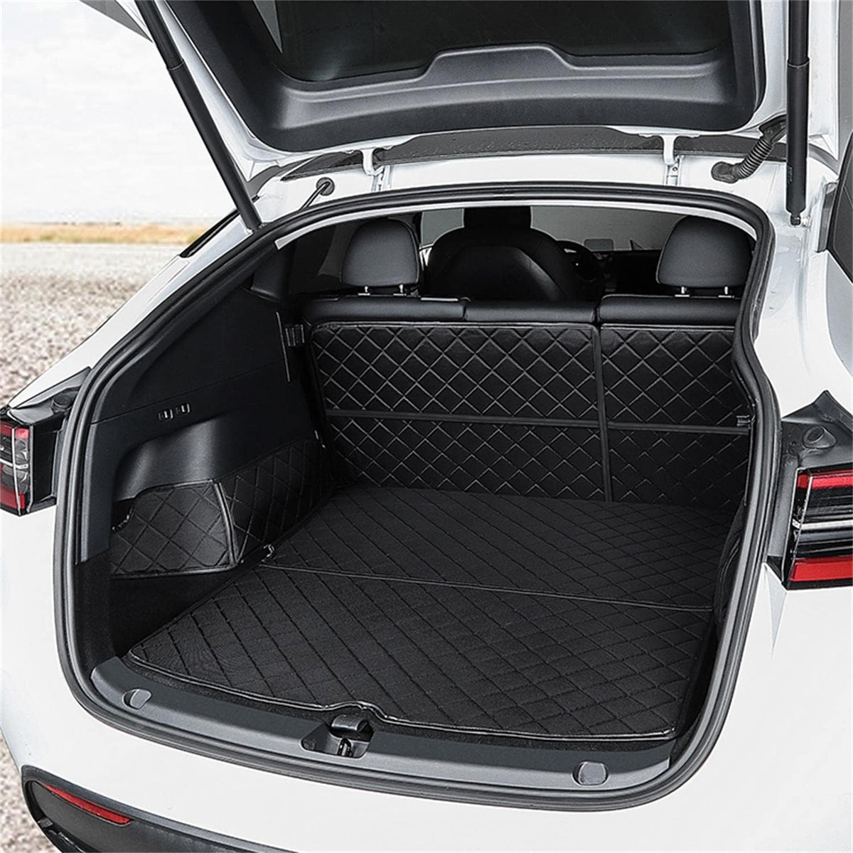 Black Waterproof Trunk Mat Cargo Liner for Tesla Model Y X6082