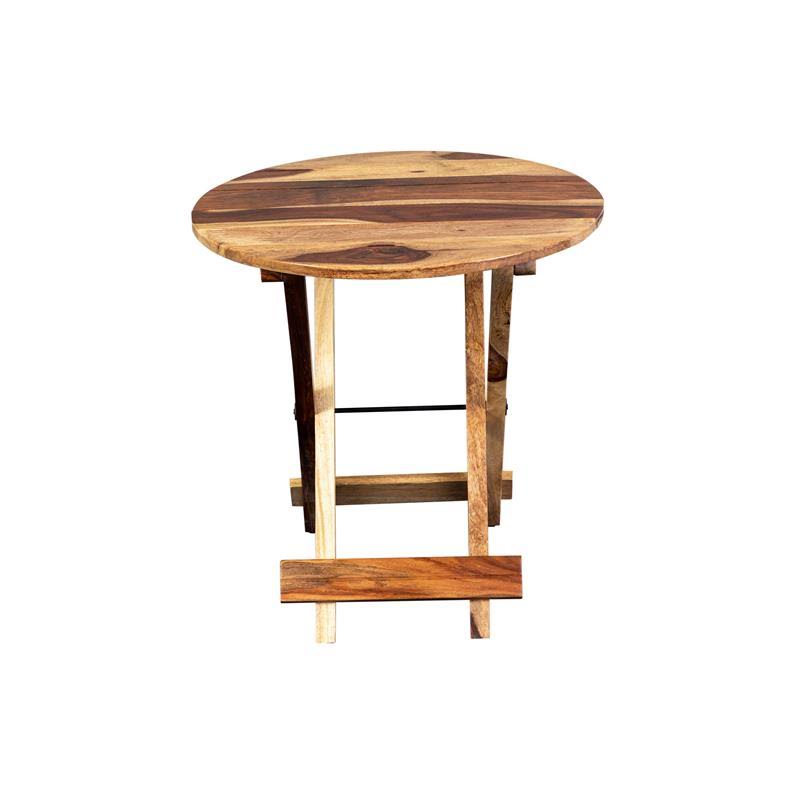 Solid Wood Round Accent Table T233767
