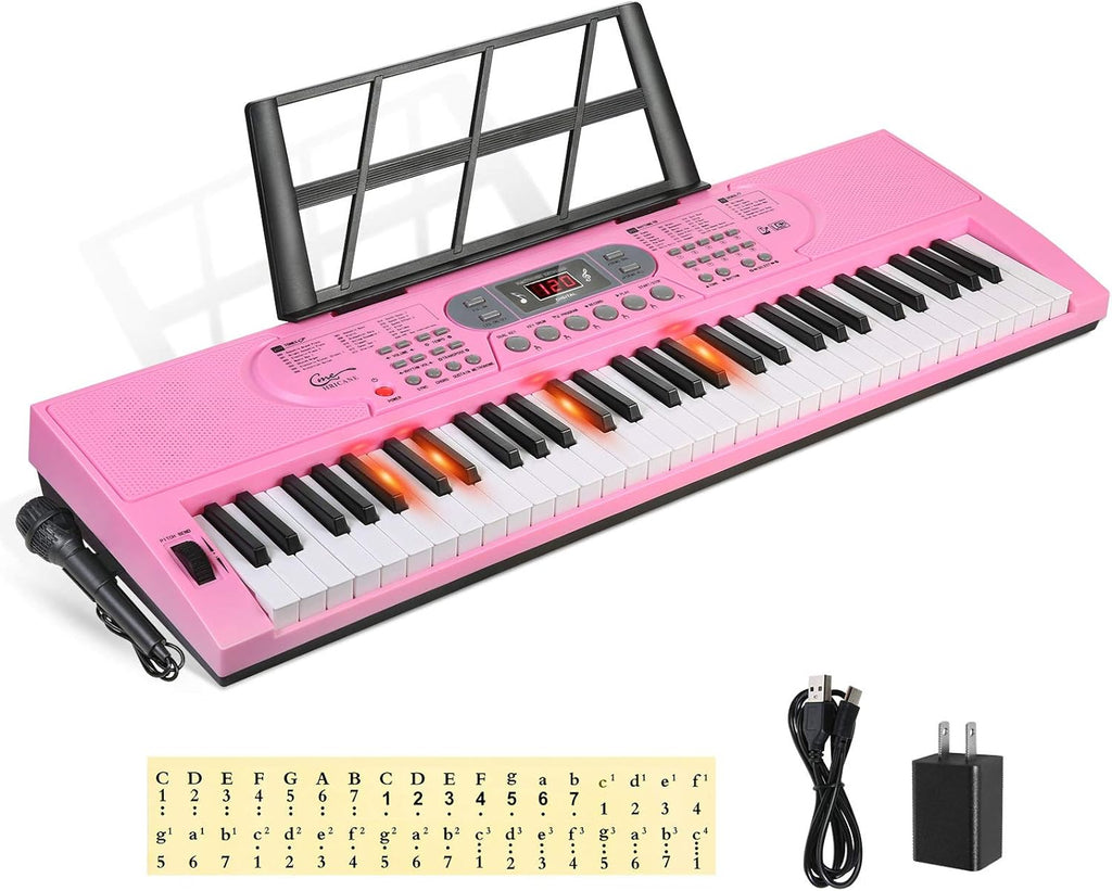 61 Key Electronic Keyboard with Lighted Keys Z1536