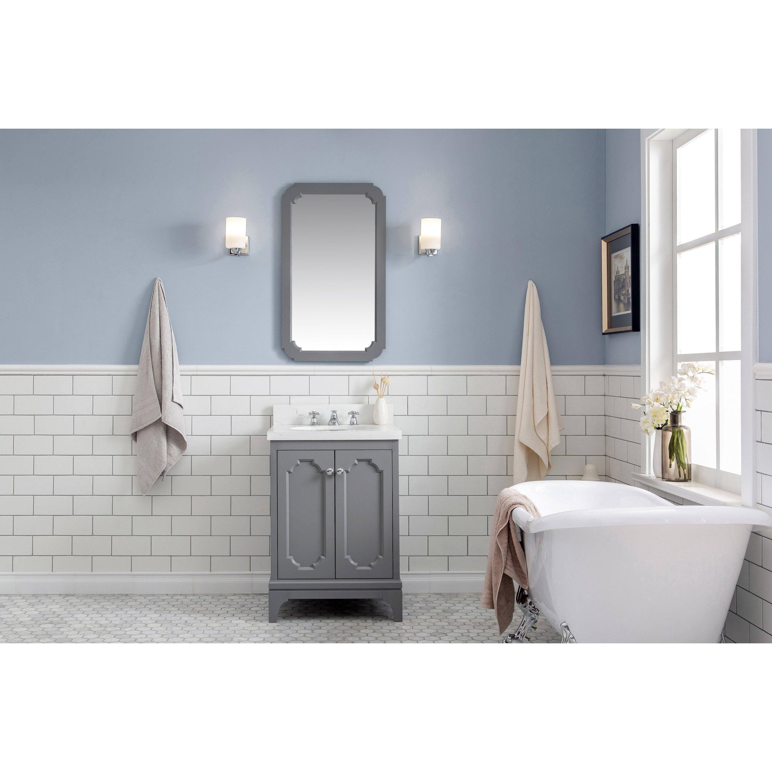Cashmere Grey Quartz Single Sink Vanity S463