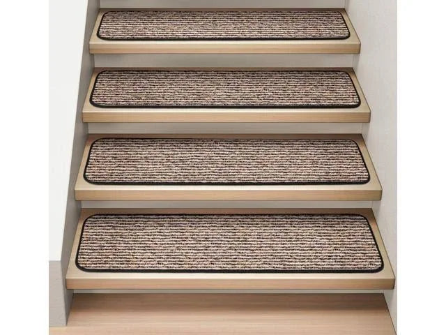 Set of 12 Black Indoor Carpet Stair Treads K478