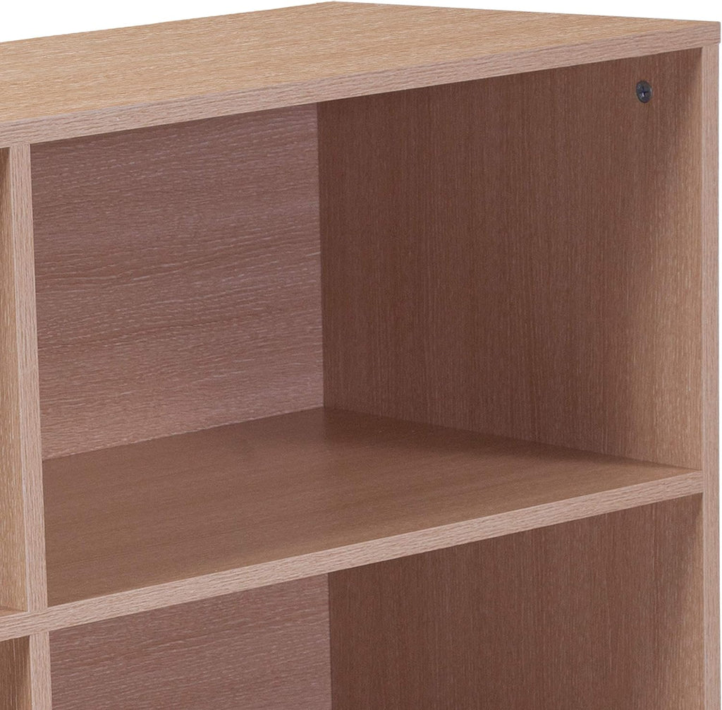 Oak Wood Grain Finish 4 Shelf Open Bookcase V117422