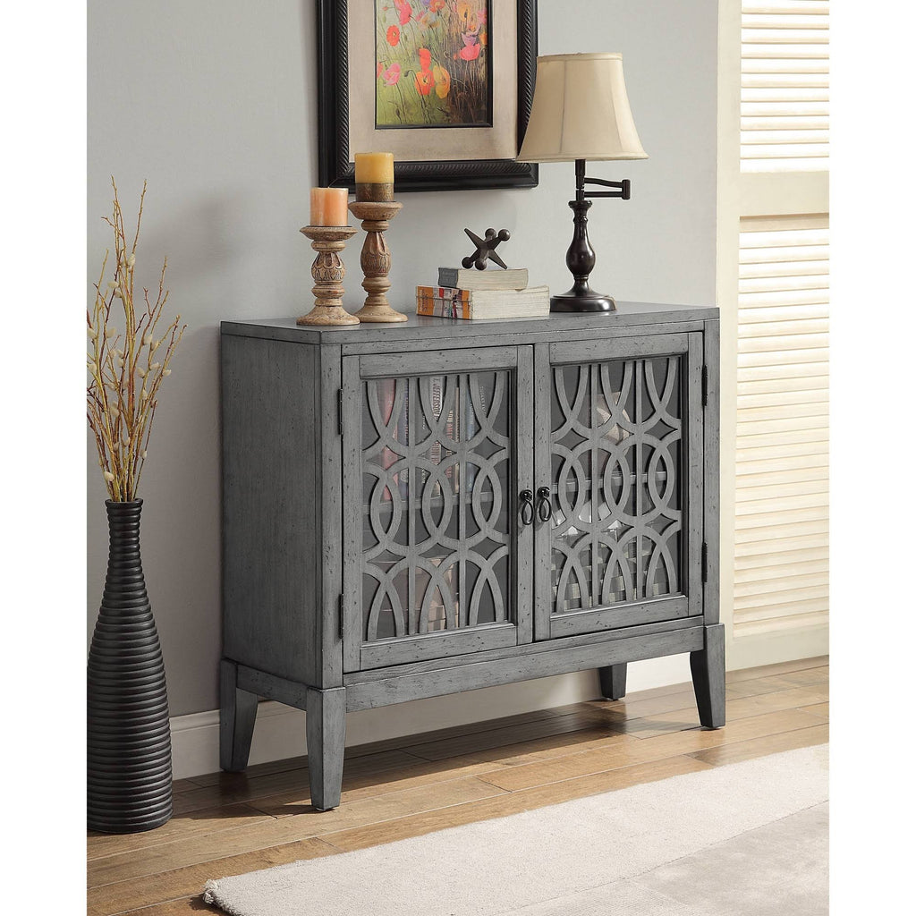 2 Door Gray Cabinet F21156