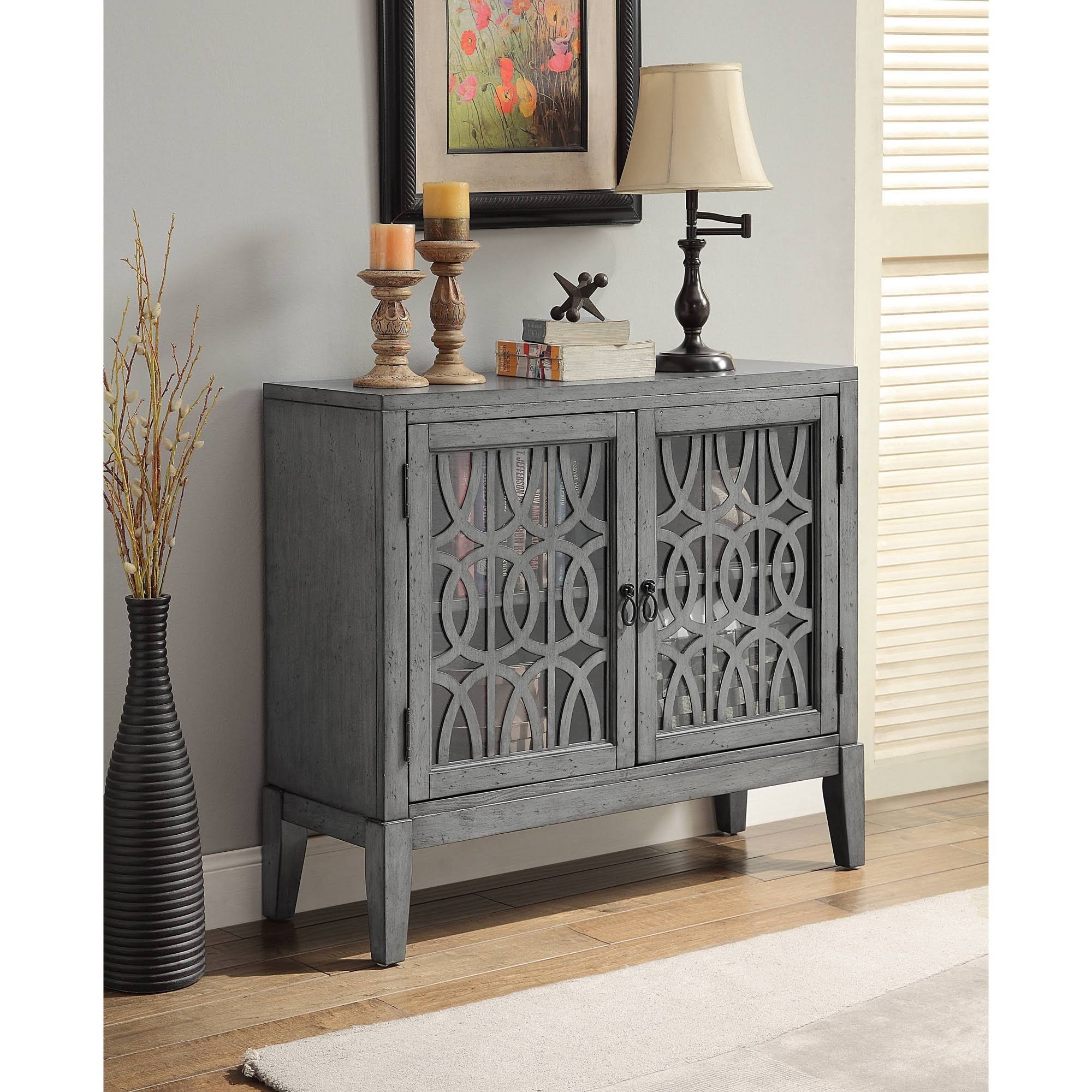 2 Door Gray Cabinet F21156