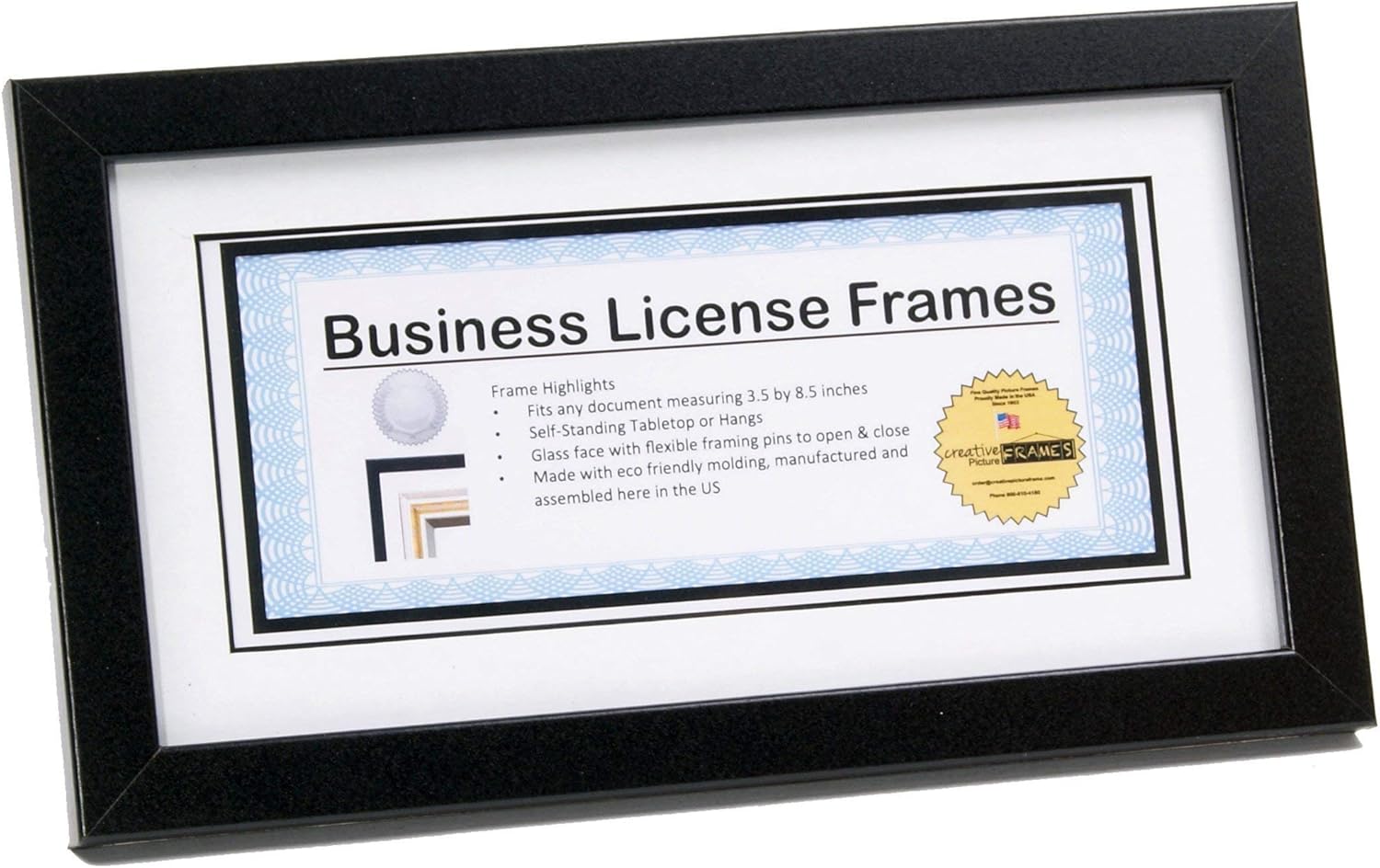 Black Business License Certificate Frames C87419