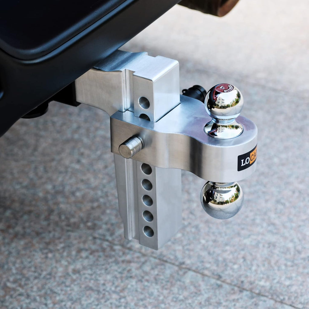 Adjustable Aluminum Trailer Hitch for 2.5-Inch Receiver, 8-Inch Drop/Rise, 18,500 LBS GTW S687