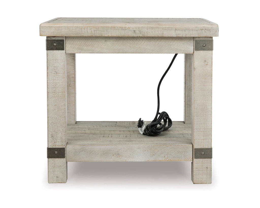 White Wash Gray End Table N7605