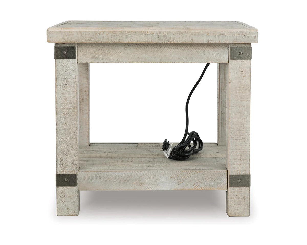 White Wash Gray End Table N7605