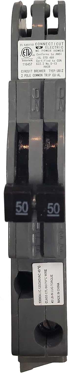 Two Pole 50 Amp Thin Series Grey Pack of 2 G8432