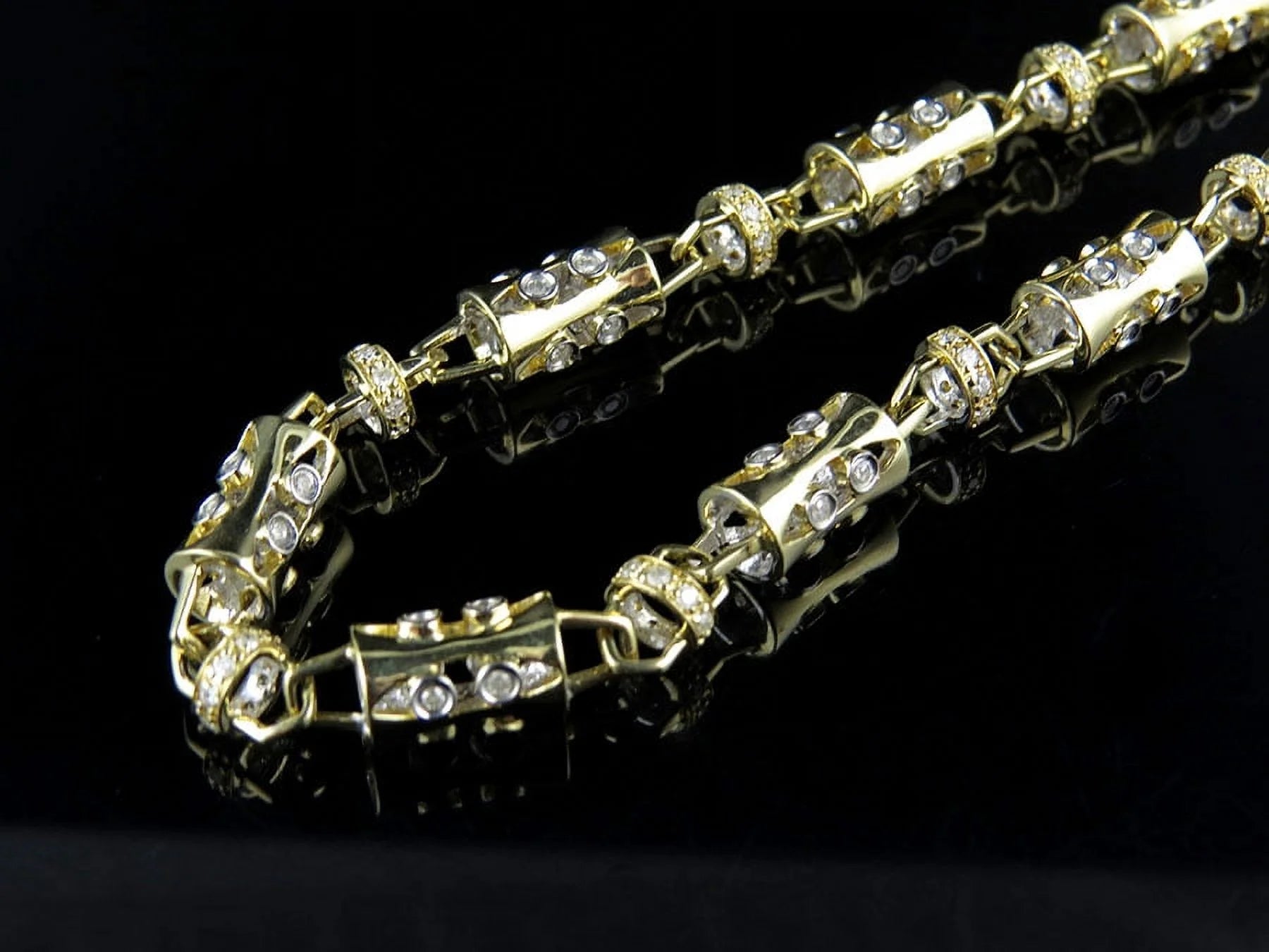 14k Yellow Gold Diamond Chain Necklace 30" T6924