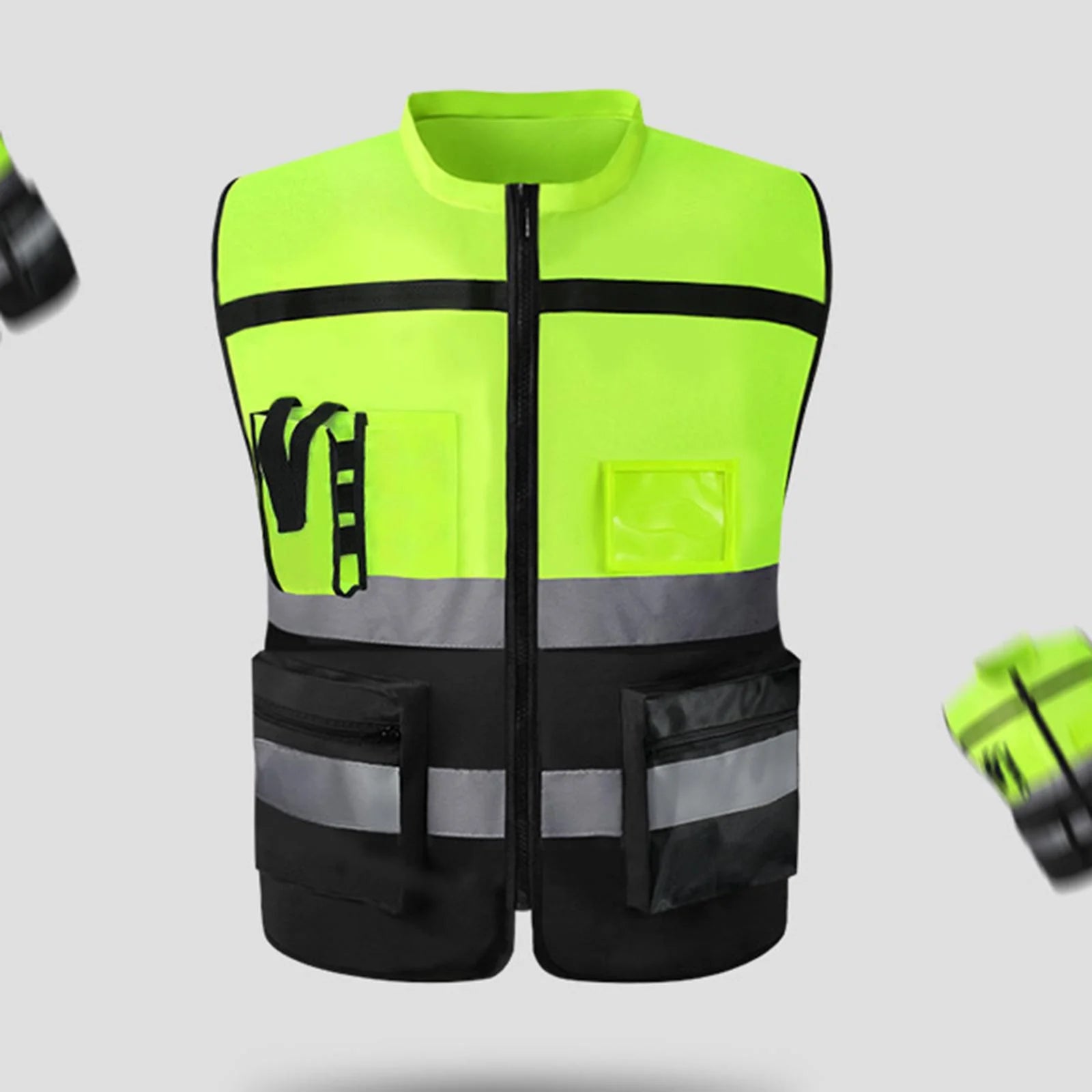 High Visibility Yellow Reflective Safety Vest A442