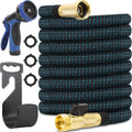 200 ft Expandable Garden Hose with Brass Fittings and Spray Nozzle S36643